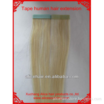 Wholesale price remy sew in tape hair extension blue tape